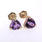 Charming Ladies 14K Yellow Gold Amethyst Stud Earrings Jewelry