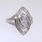 Ladies Vintage Deisign 14kt White Gold Diamond RIng Rare