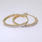 Classic Ladies 10K Yellow Gold Diamond Hoop Earrings Jewelry