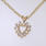 Lovely Ladies 14K Yellow Gold Diamond Heart Pendant and Chain Jewelry