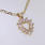 Lovely Ladies 14K Yellow Gold Diamond Heart Pendant and Chain Jewelry