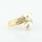 Authentic Bvlgari 18K Yellow Gold Pearl Diamond Bypass Ring