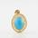 Gorgeous 18K Yellow Gold Turquoise Pendant