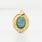 Gorgeous 18K Yellow Gold Turquoise Pendant