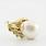 Spectacular Ladies Vintage 18k Yellow Gold Pearl Diamond Drop Pendant 