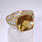 Exquisite Yellow Gold 10K Vintage Topaz Diamond Ladies Rign