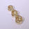 Classic Ladies 10K Yellow Gold Three Stone Diamond Pendant Jewelry