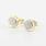 Radiant 14K Yellow Gold Round Diamond Studded Earrings