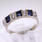 Handsome Men's 14K White Gold Diamond and Sapphire Ring Jewelry