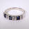 Handsome Men's 14K White Gold Diamond and Sapphire Ring Jewelry