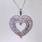 Lovely Ladies 925 Silver Diamond Heart Pendant and Chain Jewelry 