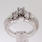 Platinum Diamond 1/2CTW Solitaire Side Accents Engagement Ring