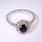 Charming Ladies 14K White Gold Blue Spinel and Diamond Right Hand Ring Jewelry