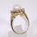 Lustrous Ladies 14K Yellow Gold Pearl and Diamond Right Hand Ring Jewelry