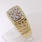 Handsome Men's Vintage 14K Yellow Gold Diamond Nugget Ring Jewelry