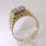 Handsome Men's Vintage 14K Yellow Gold Diamond Nugget Ring Jewelry