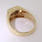 Handsome Men's Vintage 14K Yellow Gold Diamond Nugget Ring Jewelry