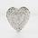 Beautiful 14K White Gold Round Pave Diamond Heart Pendant