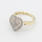 Lovely Ladies 10K Yellow Gold Diamond 1.15CTW Heart Right Hand Ring Jewelry