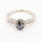 Stunning Ladies 14K White Gold Black Diamond 1.10CTW Engagement Ring Jewelry