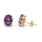 NEW Modern Ladies 14K Yellow Gold Amethyst 4.50CTW Earrings & Pendant Set