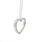 Fine Classic10K White Gold Diamond 0.50CTW Heart Pendant and 18" Chain Jewelry