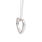 Fine Classic10K White Gold Diamond 0.50CTW Heart Pendant and 18" Chain Jewelry