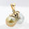 Vintage 14K Yellow Gold Freshwater Baroque Gold & White Pearl Pendant Jewelry