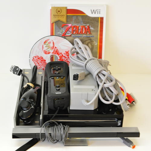 Nintendo Wii Rvl 001 Usa Gaming Console Bundle Black Outofpawn Com