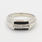 Fine Vintage Men's Estate 10K White Gold Diamond and Onyx Ring Jewelry