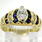 Stunning Ladies 18K Yellow Gold Marquise Diamond Spinel 1.00CTW Right Hand Ring