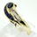 Retro Estate Ladies 14K Yellow Gold Blue Sapphire Diamond Cocktail Ring