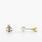 Stunning 18K Yellow White Gold Round Diamond Stud Earrings