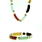 Fine Estate Multicolor Jade 14k Yellow Gold Necklace & Bracelet Jewelry Set