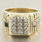 Handsome Men's Vintage 14K Yellow Gold Diamond Rolex Style Ring Jewelry