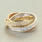 Charming Ladies Tricolor 14K Infinity Trio Rolling Diamond 3.00CTW Pave Ring Jewelry