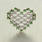 Lovely Ladies 14K White Gold Diamond and  Peridot 0.75CTW Heart Pendant Jewelry