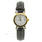 Movado Vizio 3374887 Ladies White Dial Gold Tone  Bezel Leather Band Quartz Watch