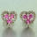 Lovely Ladies 14K White Gold Diamond Topaz 0.50CTW Heart Stud Earrings Jewelry