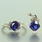 Stunning Vintage 925 Sterling Silver Blue Spinel and Diamond Pendant and Ring Jewelry Set