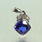 Stunning Vintage 925 Sterling Silver Blue Spinel and Diamond Pendant and Ring Jewelry Set