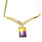 Divine Ladies 14K Yellow Gold Diamond and Ametrine 6.25CTW Necklace Jewelry