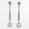 Charming Ladies 14K White Gold Aquamarine and Diamond 1.45CTW Drop Earrings Jewelry