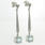 Charming Ladies 14K White Gold Aquamarine and Diamond 1.45CTW Drop Earrings Jewelry