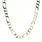 Lustrous 925 Sterling Silver Figaro 18" Chain Jewelry 