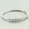 Exquisite Ladies 14K White Gold Diamond 2.00CTW Flower Bangle Jewelry