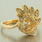 Fine Vintage Estate 10K Yellow Gold Diamond 1/5CTW Cocktail Ring 