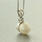 Fine Vintage Estate Classic 14K White Gold Diamond Pearl Pendant Chain Necklace