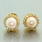 Vintage Estate Classic 14K Yellow Gold Cultured Pearl Diamond Halo Three Piece Set