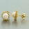 Vintage Estate Classic 14K Yellow Gold Cultured Pearl Diamond Halo Three Piece Set